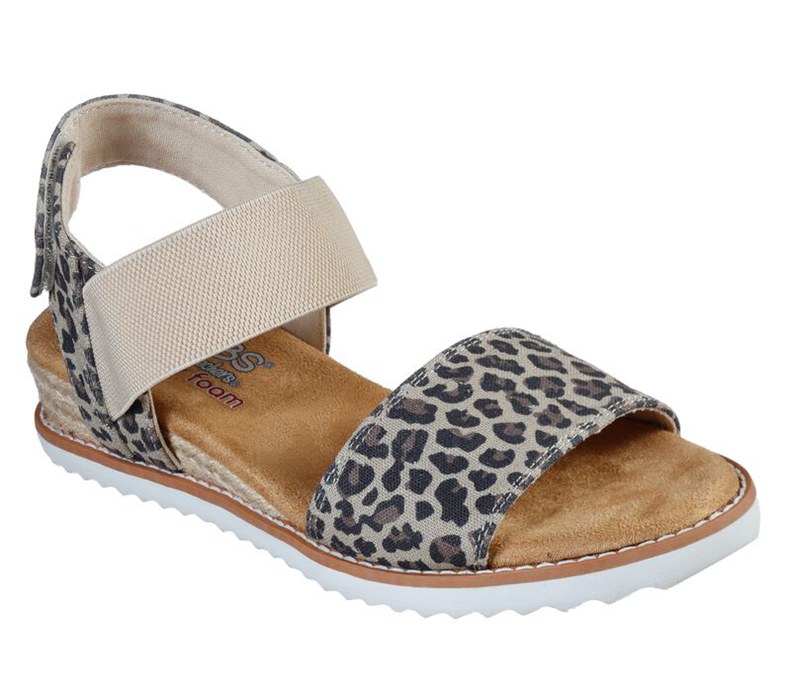 Skechers Bobs Desert Kiss - Tiger's Eye - Womens Sandals Leopard [AU-ND3438]